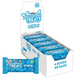 Kellogg's Rice Krispies Treats, Crispy Marshmallow Squares, Made with Whole Grain, Original 28.2oz (4 Count)