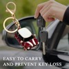 povtii Car Key Chain, Rhinestone Detail 3D Cute Car Model
