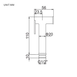 Ibergrif M20283 - WC Bidet Handbrause, Toilette Dusche Sprayer, Messing, Silber