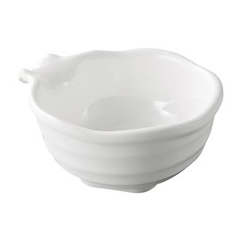 Fukui Craft Melamine 9.6 Elegant Twist Single Mouth Small Bowl, White Gloss 51024230