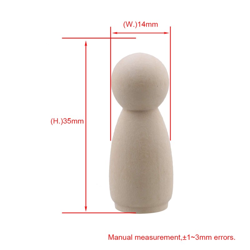 Mxfans 10pieces Painted Art Wooden People Peg Dolls Craft Figurine