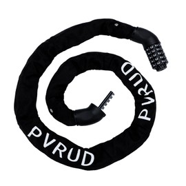 Pvrud Bike Chain Lock, 5 Digit Combination Heavy Duty Anti Theft 3.5Ft Bicycle Chain Lock,6mm Thick High Hardness keyless Bike Lock for Bike,Scooter,Motorcycle,Door, Gate