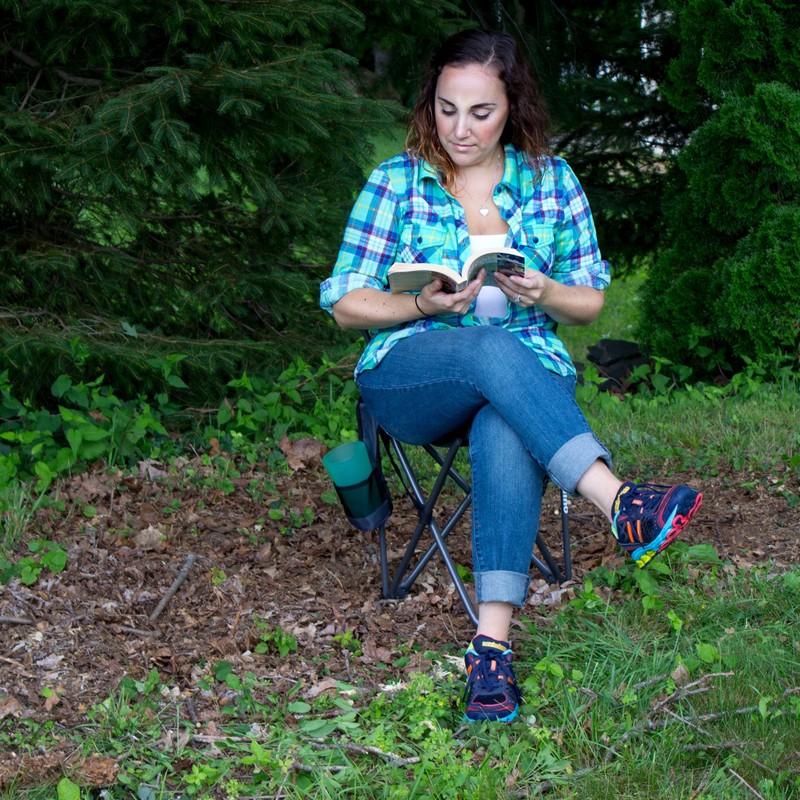 GCI Outdoor Quik-E-Seat | Portable, Folding Tripod Chair with Drink