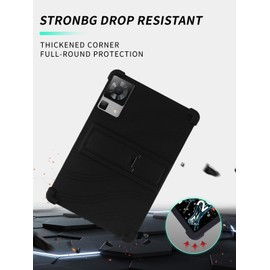 Case for Doogee T35/Doogee T40/Doogee T30 Pro/Doogee T30S 11 Inch Tablet，Shock Proof Lightweight Stand Rubber Shell Protective Cover,Kids Friendly Soft Silicone Adjustable Stand Cover,Black