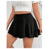 RoseSeek Women's Plus Size Skorts Tiered Layer Ruffle Hem Skirts