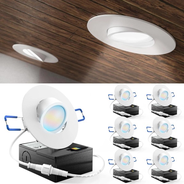 Does not apply Sunco 6 Pack Adjustable Recessed Lighting 3
