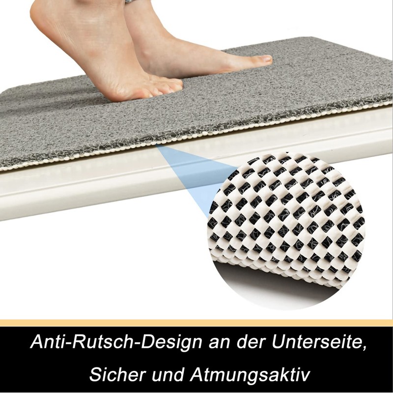 ROIMOE Shower Mat, Non-Slip Triangular, PVC Loofah Massage Shower Mats