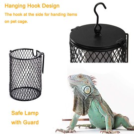 Homrich Reptile Heat Lamps, E27 Ceramic Heat Lamp with Lamp Base Holder, 100 W Infrared Ceramic Emitter Heat Bulbs Lamp for Amphibians Reptiles Animals