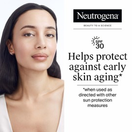 Neutrogena Rapid Wrinkle Repair Retinol Face Moisturizer with SPF 30 Sunscreen, Daily Anti-Aging Face Cream with Retinol & Hyaluronic Acid to Fight Fine Lines, Wrinkles, & Dark Spots, 1 fl. oz