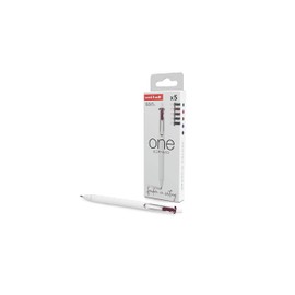 Uni-Ball Rollerball Gel Ink One 0.7 mm Case 5 Colours Organic