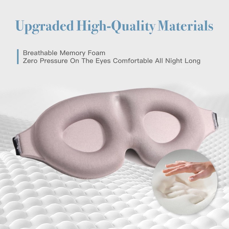 Tisoloow Sleep Mask - Total Blackout 3D Sleeping Mask, Soft