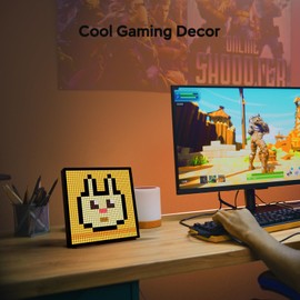 iDotMatrix LED Pixel Display, 32x32 Programmable Pixel Art Display with APP Control for Kids Boys Girls, Creative Animations,Fun Text and Digital Clock, Gaming Accessories for Desk/Wall Room Decor