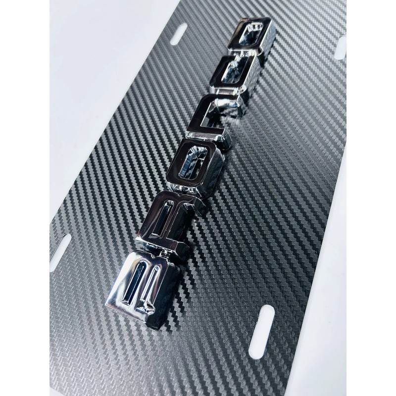 ADS 3D Bronco Chrome Carbon Fiber License Plate Aluminum Universal