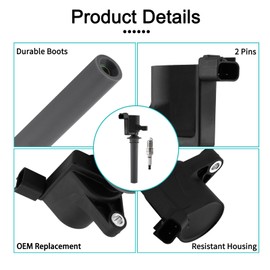 DG513/DG500 Ignition Coil Pack 6PCS & SP493 Spark Plugs (3.0L Only) For Ford Escape 2001-2008,Freestyle 2005-2007,Taurus 1999-2004,For Mazda Tribute 2001-2011,Mercury Mariner Montego Sable