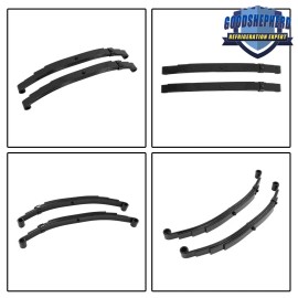 goodshepherd18 Pack of 2 For 3500 lbs Axle Trailer Leaf Spring 4 Leaf Double Eye 1750 lbs Cap