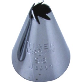 1013 Tiger Crown Base, Silver, 0.7 x 1.02 inches (18 x 26 mm), Small #96, Brass, Chrome Plated, 6 Cuts, Small