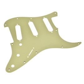 Dopro 11 Hole Matte Aluminum Strat SSS Pickguard Metal Anodized ST Pick Guard Scratch Plate for USA/Mexico ST/Strat Matte Gold