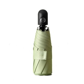 Folding Parasol, Lightweight, Compact, Rain or Shine, 8 Ribs, Compact, Chic Simple, Stylish, Folding Umbrella, Light Green