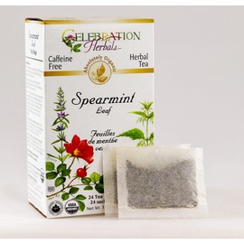 CELEBRATION HERBALS Spearmint Leaf Tea Organic 24 Bag, 0.02 Pound