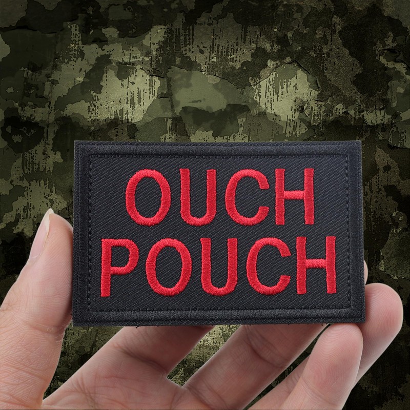 2-Pack Ouch Pouch Patch Medic Funny Morale Patches with Hook