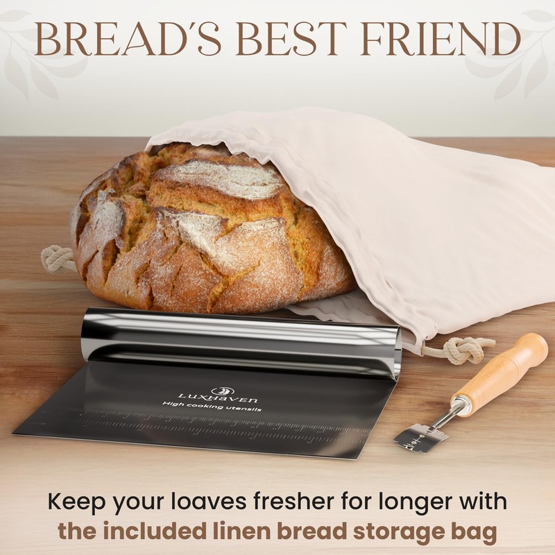 Sourdough Bread Baking Supplies Kit – 9 Inch Proofing Basket