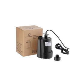 D-HONOR Utility Pump 1/3HP 2400GPH High-efficiency Drain Pump for Swimming Pool Pond Garden Basement Black