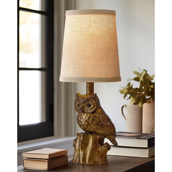 G-SAFAVA 14.25" Small Table Lamp for Living Room Farmhouse Bedside