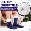 DoSmart Mens Fuzzy Slipper Socks Fleece Cozy Winter Warm Non
