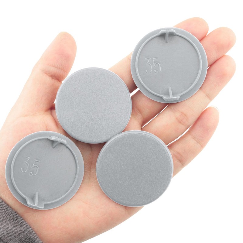 ITROLLE 20PCS 35mm Gray Screw Cap Cover Plastic Locking Hole