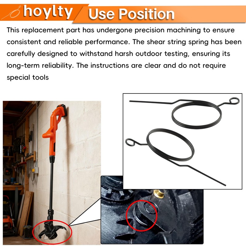 hoylty 90626125 String Trimmer Spring Replacement Part (2 Pack)