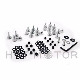SMT-Silver Normal Fairing Bolts Compatible with 2003 2004 Suzuki Gsxr1000 Gsx-R 1000 [B00RUDVLWQ]