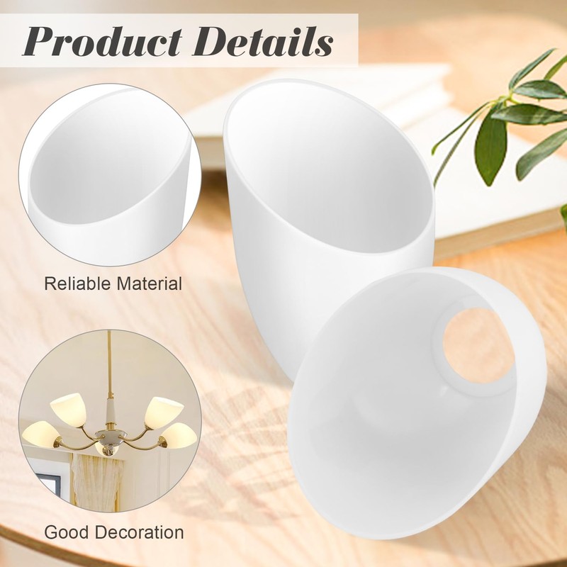 5 Pieces Plastic Lamp Shade Replacement Horseshoe Lampshade Cover White