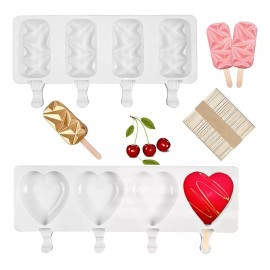 generic 2 Moldes De Helado Moldes Silicona Para Helados Con Palitos