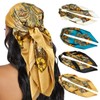 HBselect 35” Head Scarf for Women 4PCS Head Scarves Silk