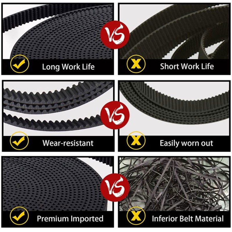 3D Print Open Timing Belt Flexible Stable Low Noise Wear