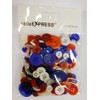 celloexpress Pack of 100g - RED, WHITE & BLUE BUTTONS