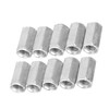 10Pcs M8 Tuerca de varilla larga Tuerca de acoplamiento hexagonal