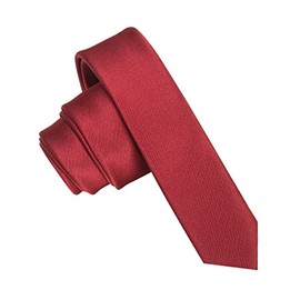 JEMYGINS Men's Slim Silk Tie 4cm Medium Vieux Rouge, Vieux Rouge