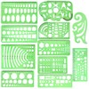 VOANZO 11 PCS Geometric Drawings Templates For Drawing Engineering Drafting