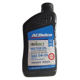 GM ACDelco 109326 0W-20 dexos1 Gen 3 Full Synthetic Motor Oil 1 Quart (8 pack)
