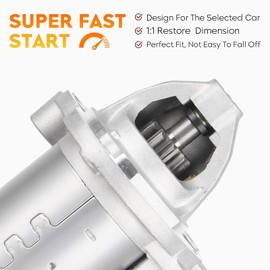 Starter for Chrysler 200 11-16, Town & Country 11-15, V6 3.6L, Avenger 11-14, Grand Caravan & Journey 11-17, Jeep Cherokee 14-15, Ram C/V 12-14, ProMaster 1500 2500 3500 14-17, Routan 11-12 19616