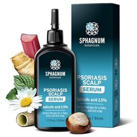 Sphagnum Botanicals Serum Para El Tratamiento De La Psoriasis Del Cuero Cabelludo - Hierbas Y Ácido Salicílico Medicado Alivia Rápidamente Un Cuero
