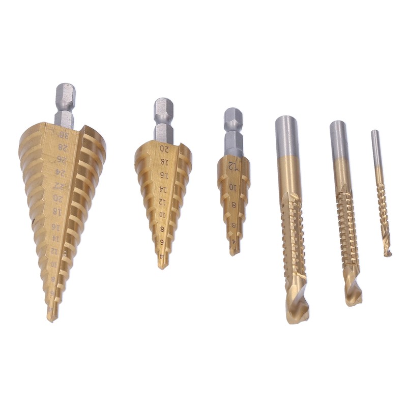 Step Drill Bits Serrated Spiral Bits High Speed Steel Woodworking