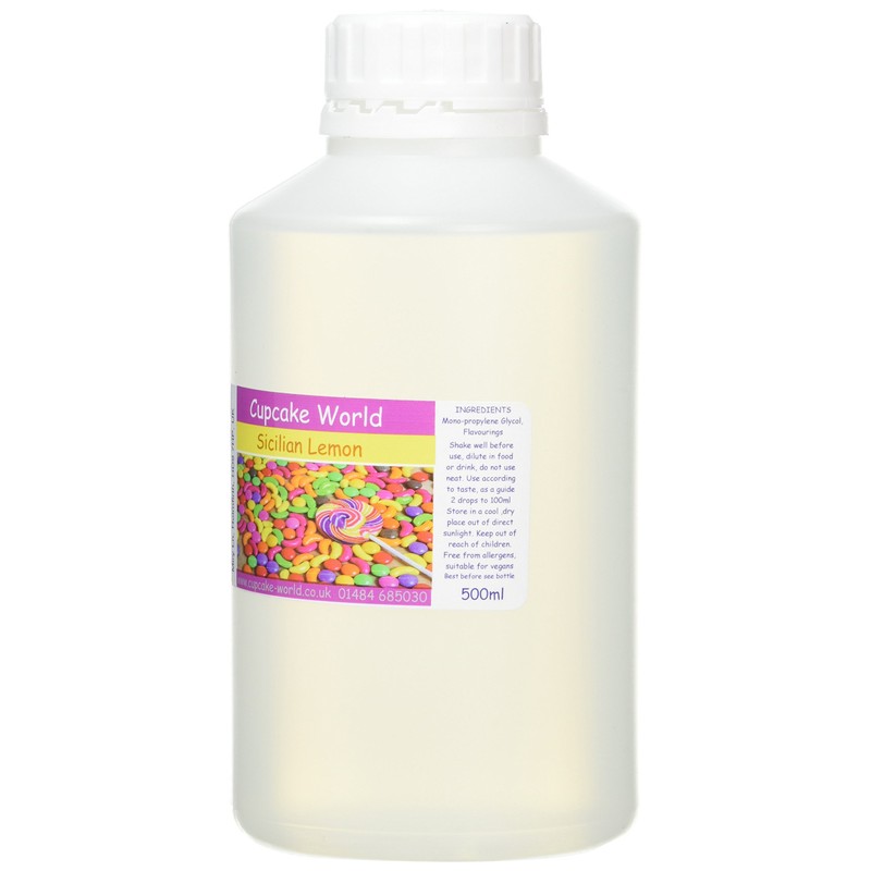 Cupcake World Intense Food Flavouring, Sicilian Lemon, 500 ml
