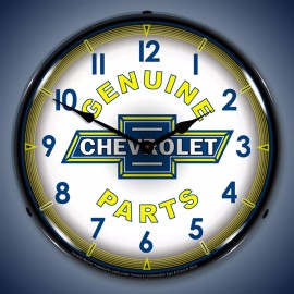 Chevy Parts Vintage Wall Clock, LED Lighted