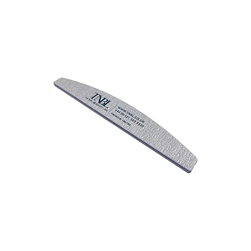 TNBL Nail File Premium Quality (100/180 Grit Half Moon Zebra)