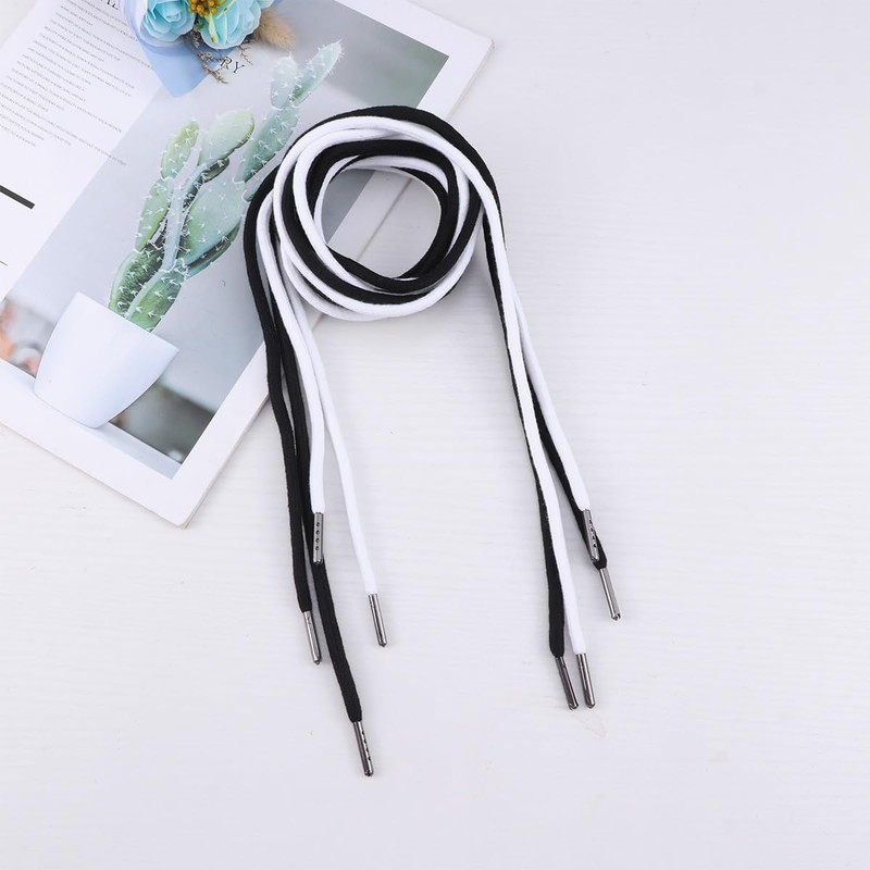 Metal Head Polyester Cotton Drawstring Cord for Hoodies, Sweatpants, Shorts,