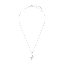 Amor 2021181 Necklace with Pendant 925 Sterling Silver Girls Children's Necklace 35 + 3 cm Silver Horse Comes in Jewellery Gift Box, Sterling Silver, No Gemstone