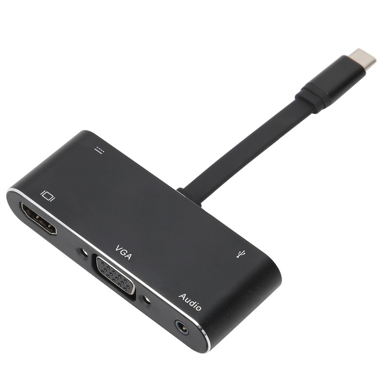 Type C to HDMI VGA Converter Audio Cable Aluminium Alloy