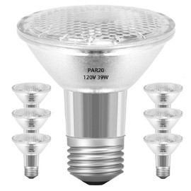 Jaenmsa PAR20 39W 120V Floodlight Bulbs, 6 Pack PAR20 39 Watt ECO Halogen Light Bulbs E26 120V Reflector Dmimable Warm White 2800K for Track Lighting & Hood Range Light Bulbs, 4-in Recessed Can
